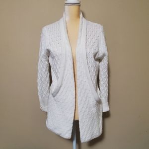 Brixon Ivy White Knit Cardigan Size Small